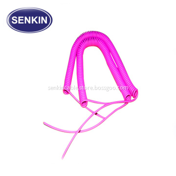 3.5mm Aux Flexible PUR TPU Spiral Cable